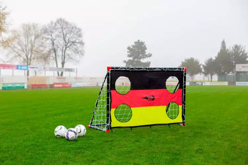 Fußballtor (1,8 x 1,2m - uPVC) + Schusswand