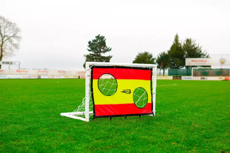 Fußballtor (1,2m x 0,8m - uPVC) + Schusswand