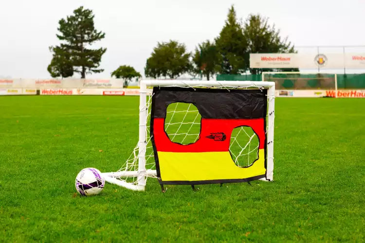 Fußballtor (1,2m x 0,8m - uPVC) + Schusswand