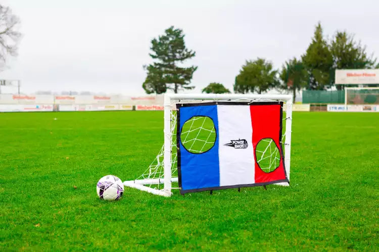 Fußballtor (1,2m x 0,8m - uPVC) + Schusswand