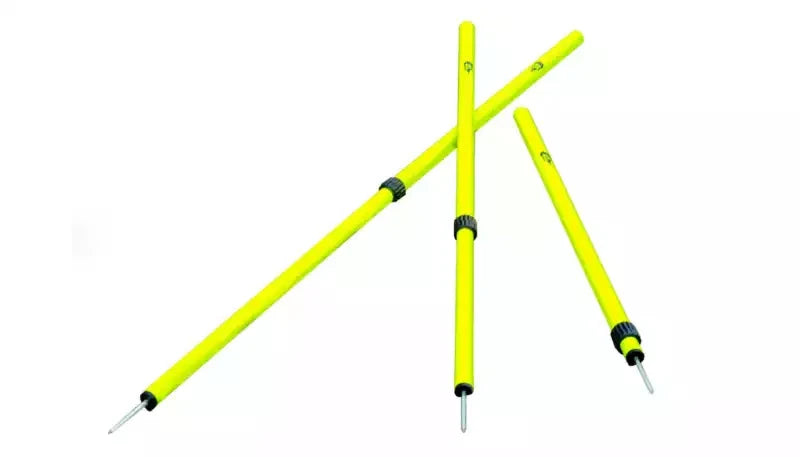 Set van 6 telescopische slalompalen met punt - 91cm tot 172cm