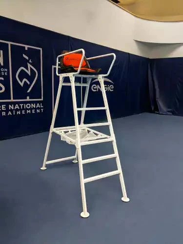 Tennis Schiedrichterstuhl in ALU-Weiss