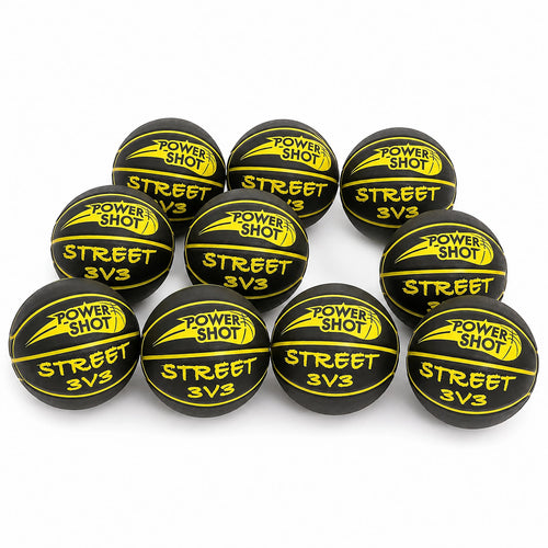 10 Basketbälle Street 3v3 - Pumpe und Aufbewahrungstasche GRATIS!