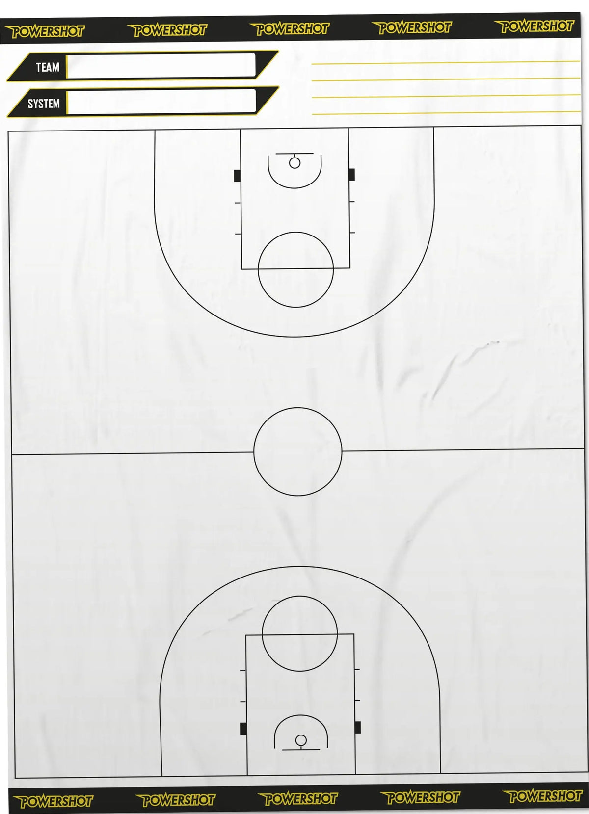 Rol tactische basketbalvellen voor een volledig veld
