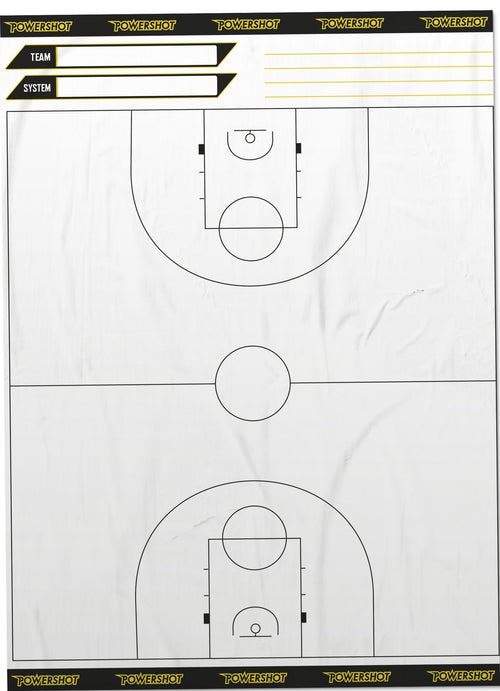 Rolle taktische Basketballfolien - Ganzes Spielfeld