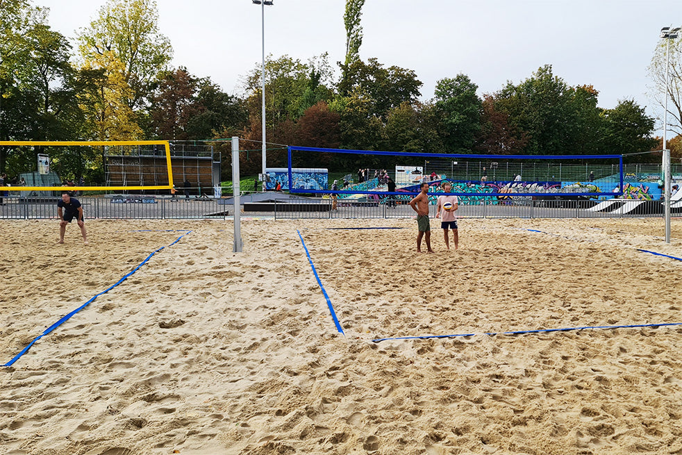 Abgrenzungen von Beachvolleyballfeldern