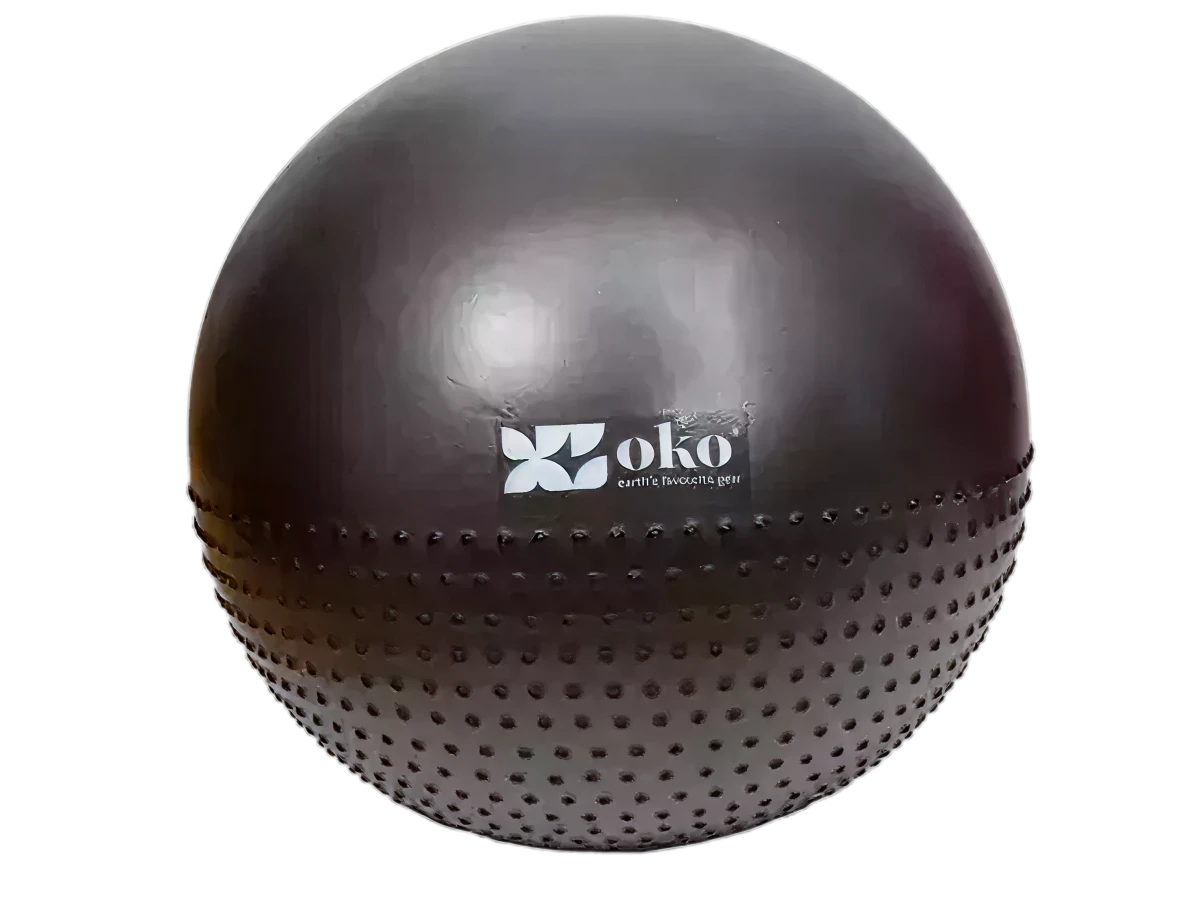 Grijze fitnessbal - diameter 65cm met pomp