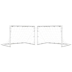 Fußballtor-Paar - 1,2m x 0,8m - uPVC - Weiß