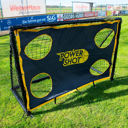 Fußballtor (1,8 x 1,2m - uPVC) + Schusswand Schwarz