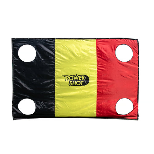 Fußballtor 3 x 2m STADIUM + Schusswand mit Flagge