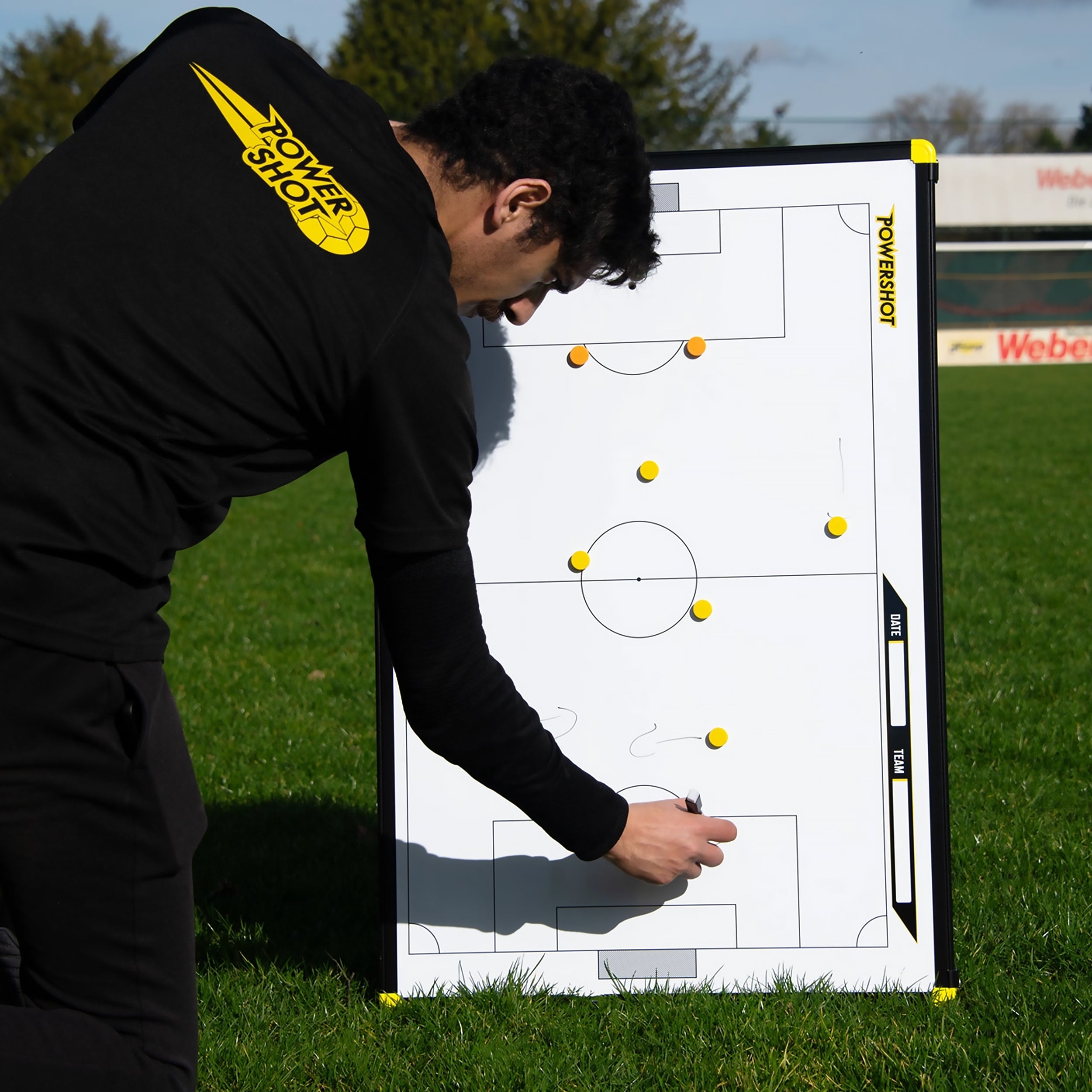Taktische Fußballtafel magnetisch 90x60cm + Tasche