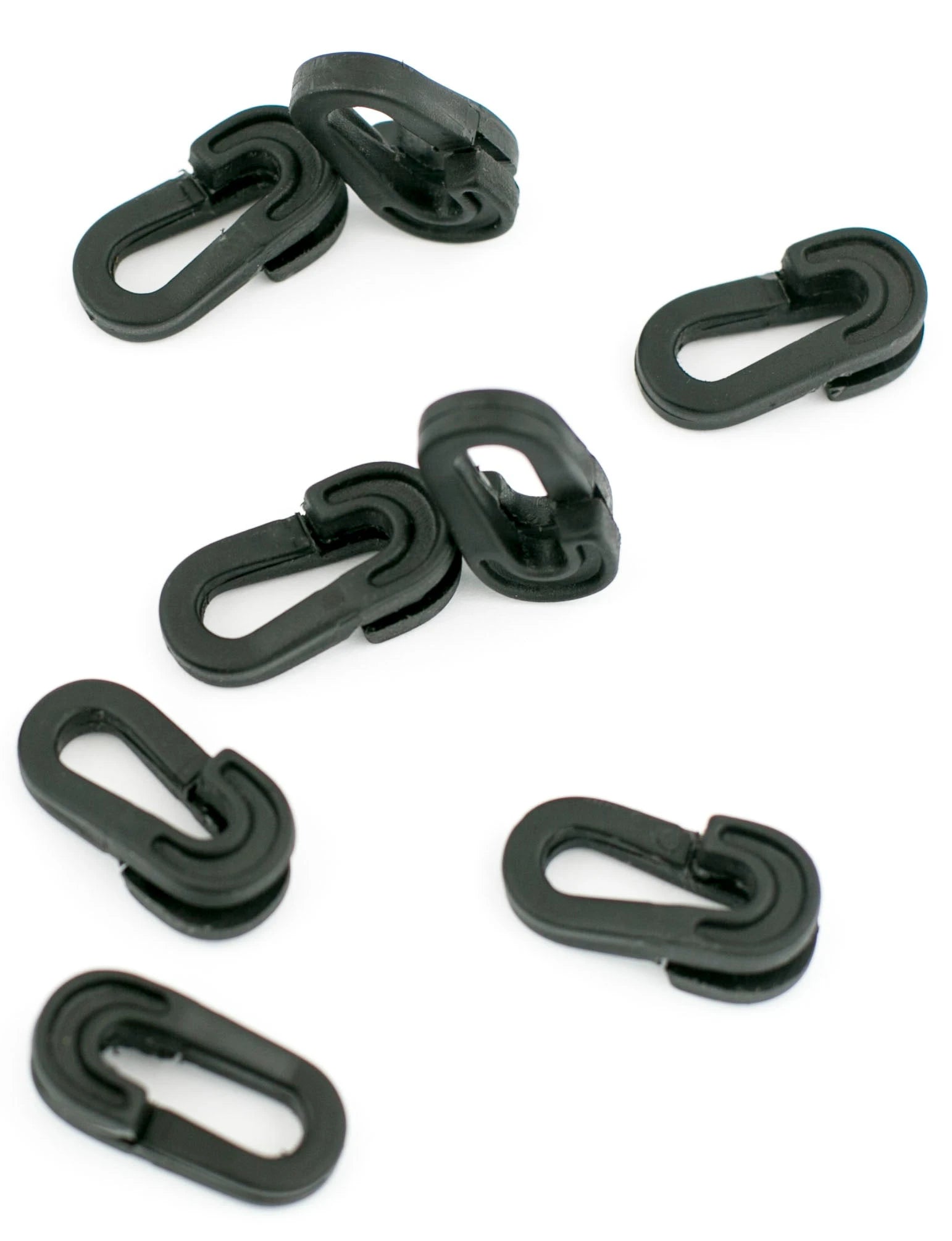 Set aus 40 schwarzen Netzclips