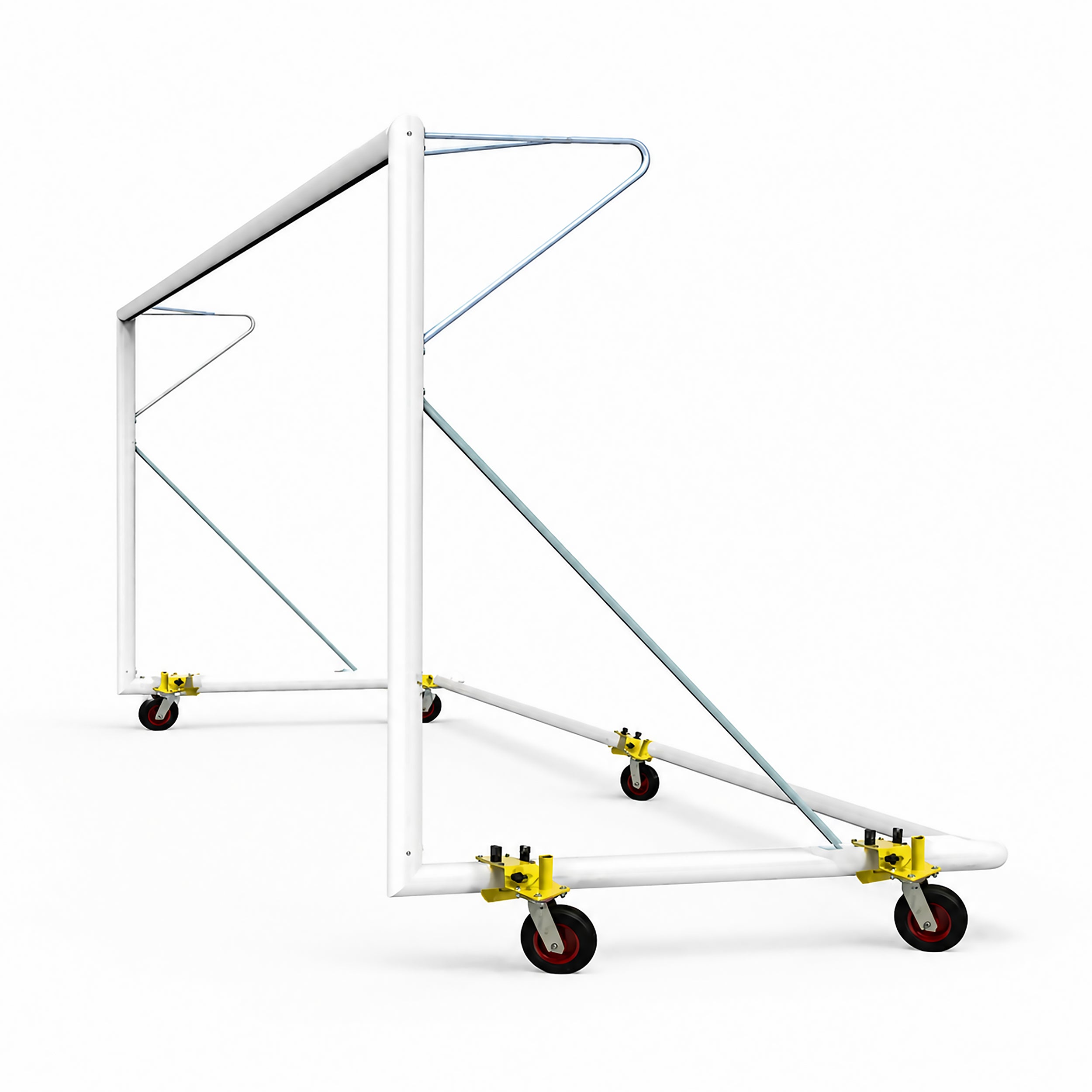 Fussballtor Aluminium - 7,32 x 2,44 - inkl. Transportrollen und Kippsicherrung
