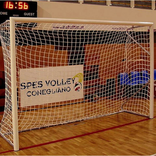 Sealed football/futsal goal aluminium - 3m x 2m with net and sleeves Powershot