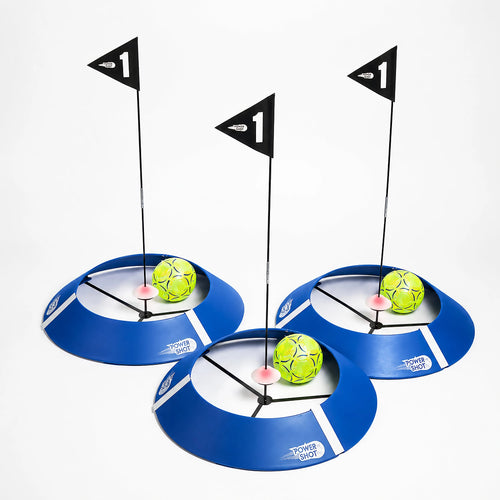 Set aus 3 FOOT GOLF-Zielen mit leuchtenden Zielen
