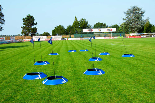 Set aus 10 FOOT GOLF-Zielen mit leuchtenden Zielen