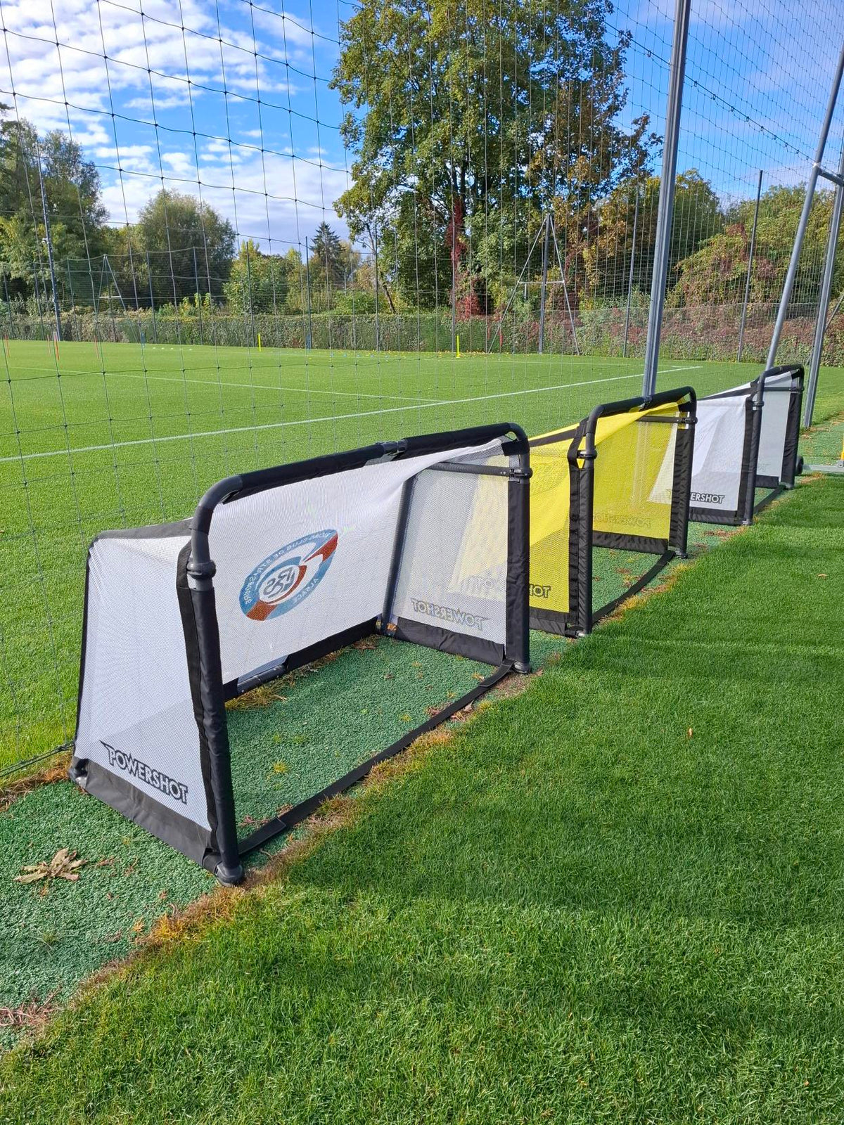 Faltbares Fußballtor Weiß - Aluminium - 1,50 x 1 m