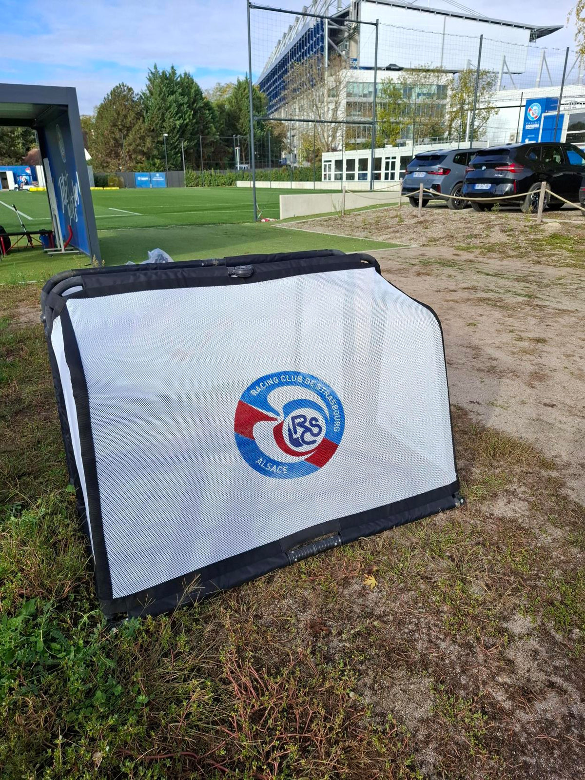 Faltbares Fußballtor Weiß - Aluminium - 1,50 x 1 m