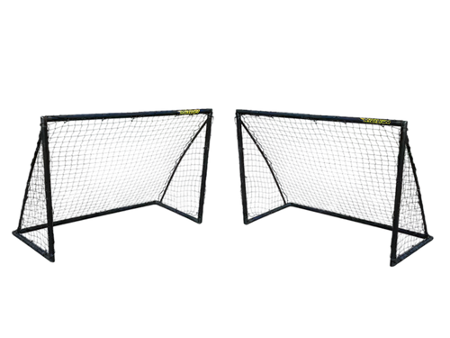 Paar Fußballtore - 1,8 x 1,2m - uPVC - Schwarz