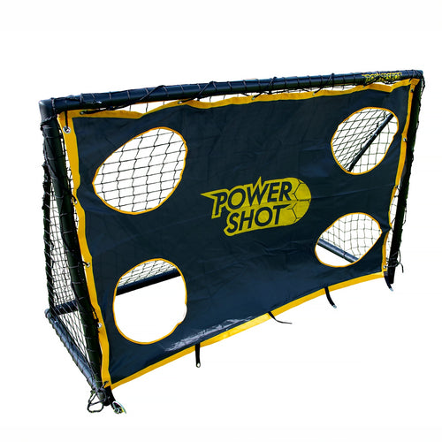 Fußballtor (1,8 x 1,2m - uPVC) + Schusswand Schwarz