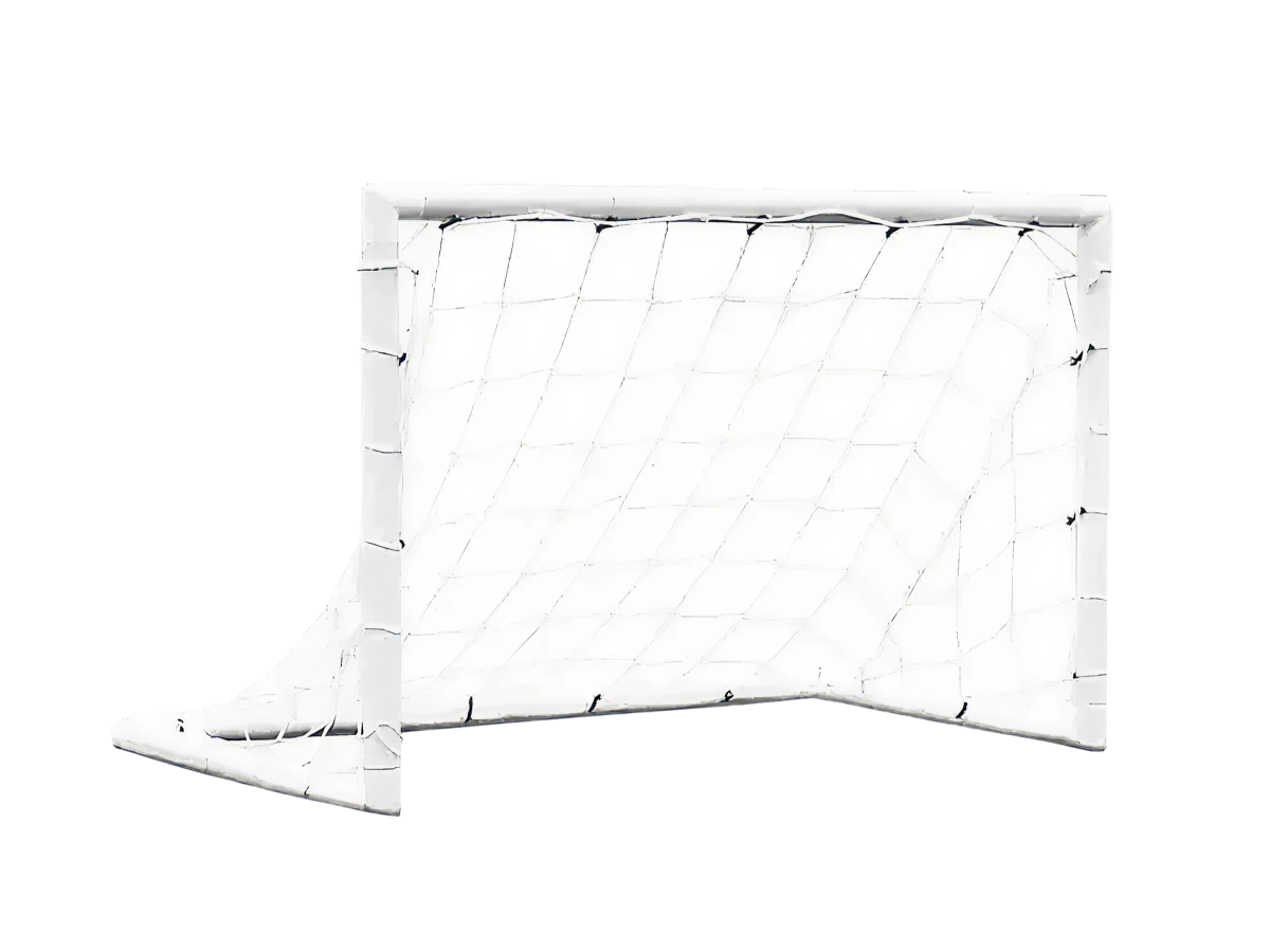 Fußballtor-Paar - 1,2m x 0,8m - uPVC - Weiß