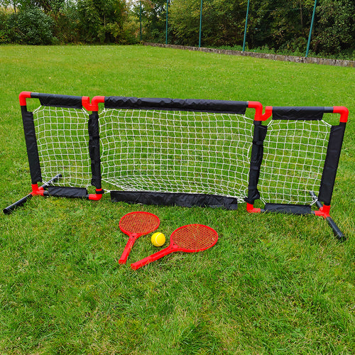 Fußballtor - Tennisnetz - 2 in 1 - 90 x 60 cm