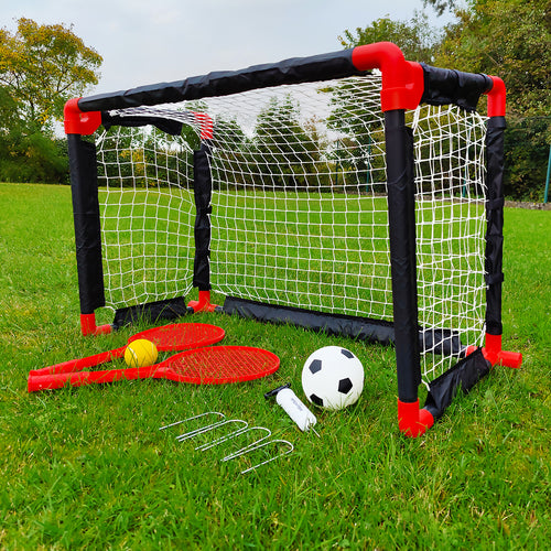 Fußballtor - Tennisnetz - 2 in 1 - 90 x 60 cm