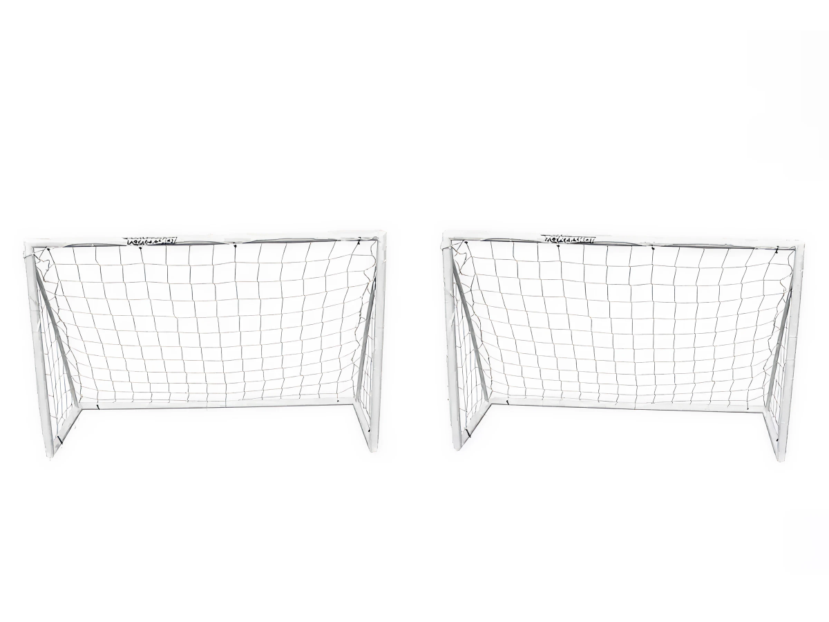 Paar Fußballtore - 1,8 x 1,2m - uPVC - Weiß