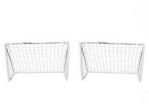 Paar Fußballtore - 1,8 x 1,2m - uPVC - Weiß