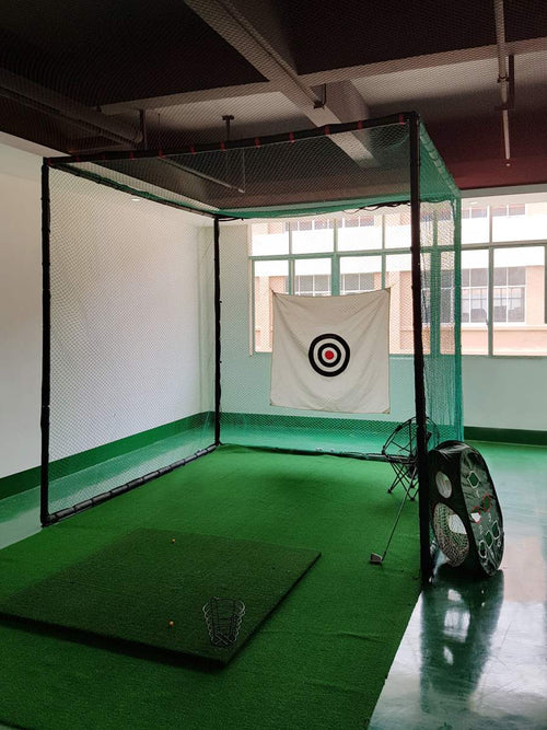 Golfkäfig 3 x 3 x 3 m - Inklusive Zielscheibe/Schaumstoff/Schutzweste.