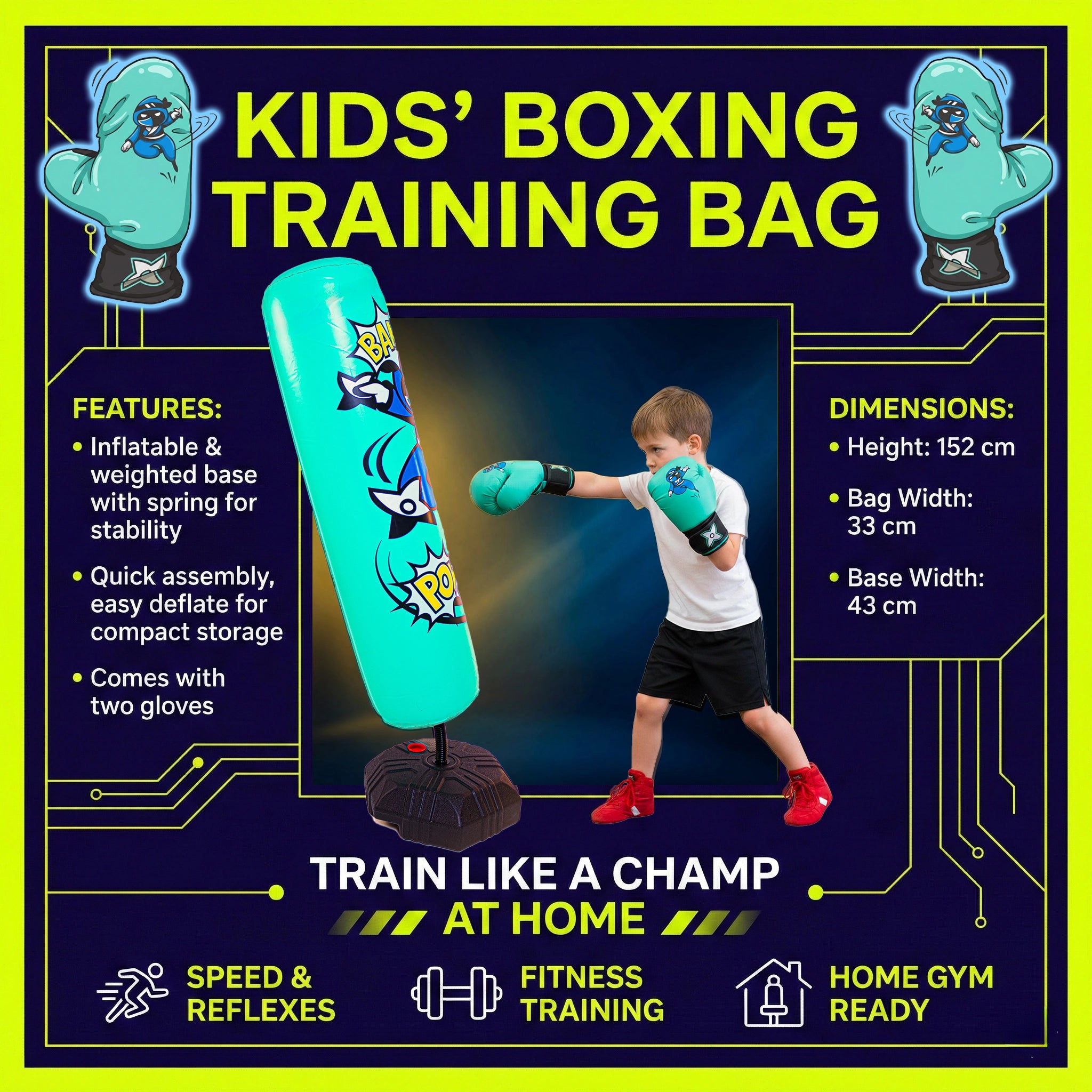 Standboxsack - Speed Boxing Training