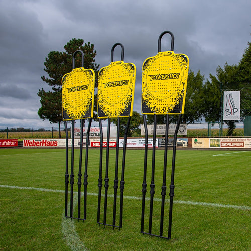 Set aus 3 defensiven Stahlpuppen mit Aufbewahrungstasche