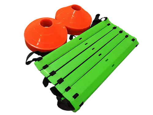 Agility-Kit: 4-Meter-Leiter + 50 Kegel