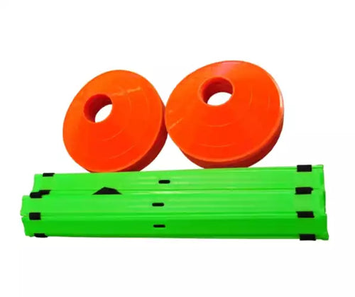 Agility-Kit: 4-Meter-Leiter + 50 Kegel