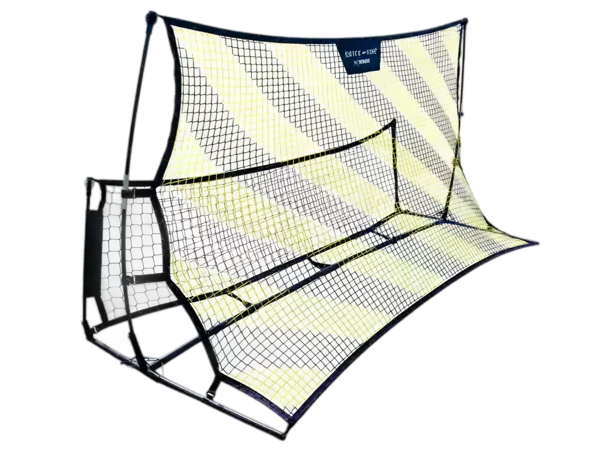Fußballtrainer - Zweiseitiges Abprallnetz + BALL