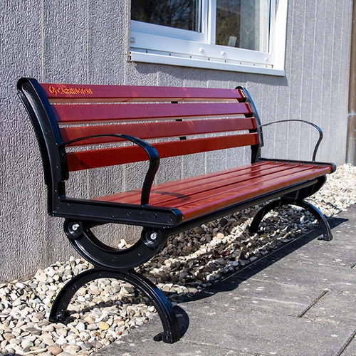 Tennisbank mit Rückenlehne - 180cm