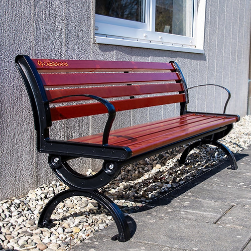 Tennisbank mit Rückenlehne - 150cm