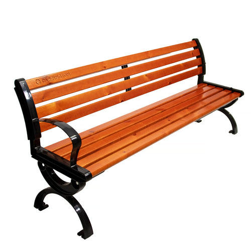 Tennisbank mit Rückenlehne - 180cm