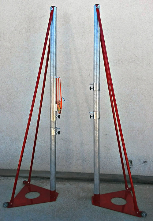 Professionelle transportable Volleyballpfosten aus Stahl