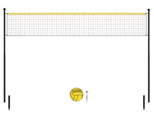 Volleyball-Set 6m - Mit Pfosten, Netz, Ball und Pumpe