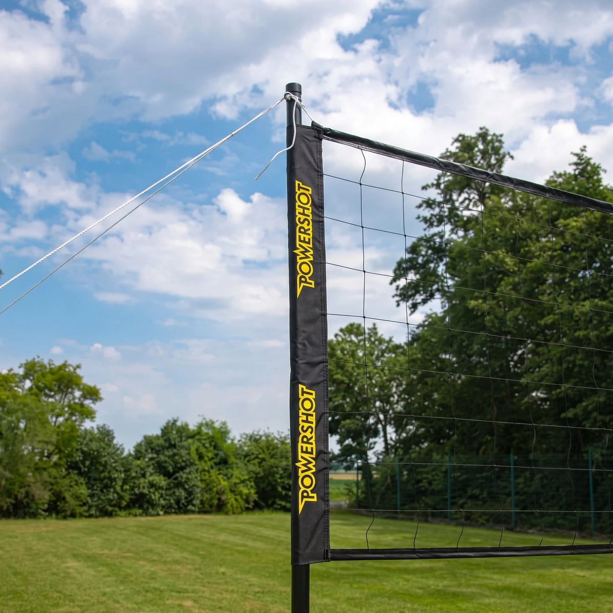 Volleybalset 9.14m met palen, tas, net, bal en pomp
