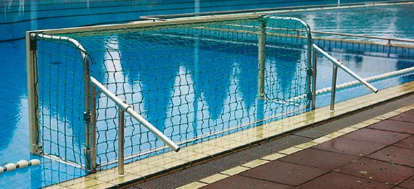 Wasserballtor mit Beckenrandbefestigung (Paar) - ALU