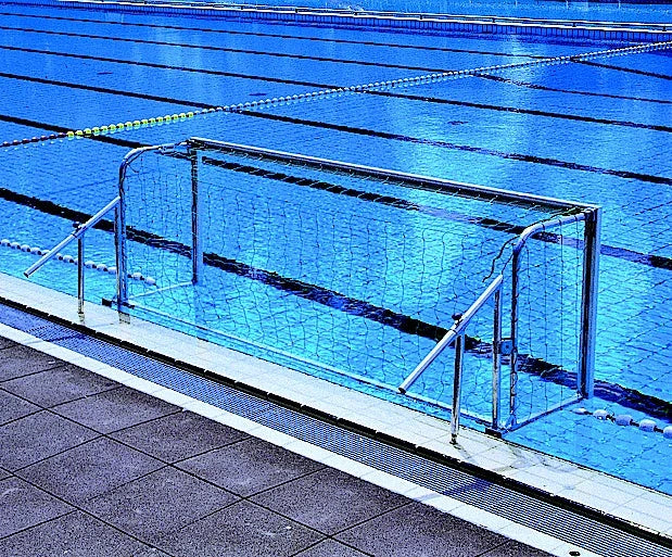 Wasserballtor mit Beckenrandbefestigung (Paar) - ALU