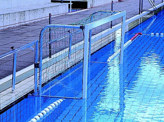 Wasserballtor mit Beckenrandbefestigung (Paar) - ALU