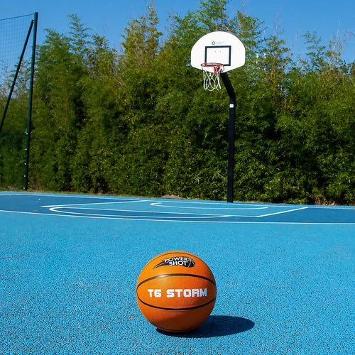 Basketbal maat 6 met gratis pomp en opbergtas