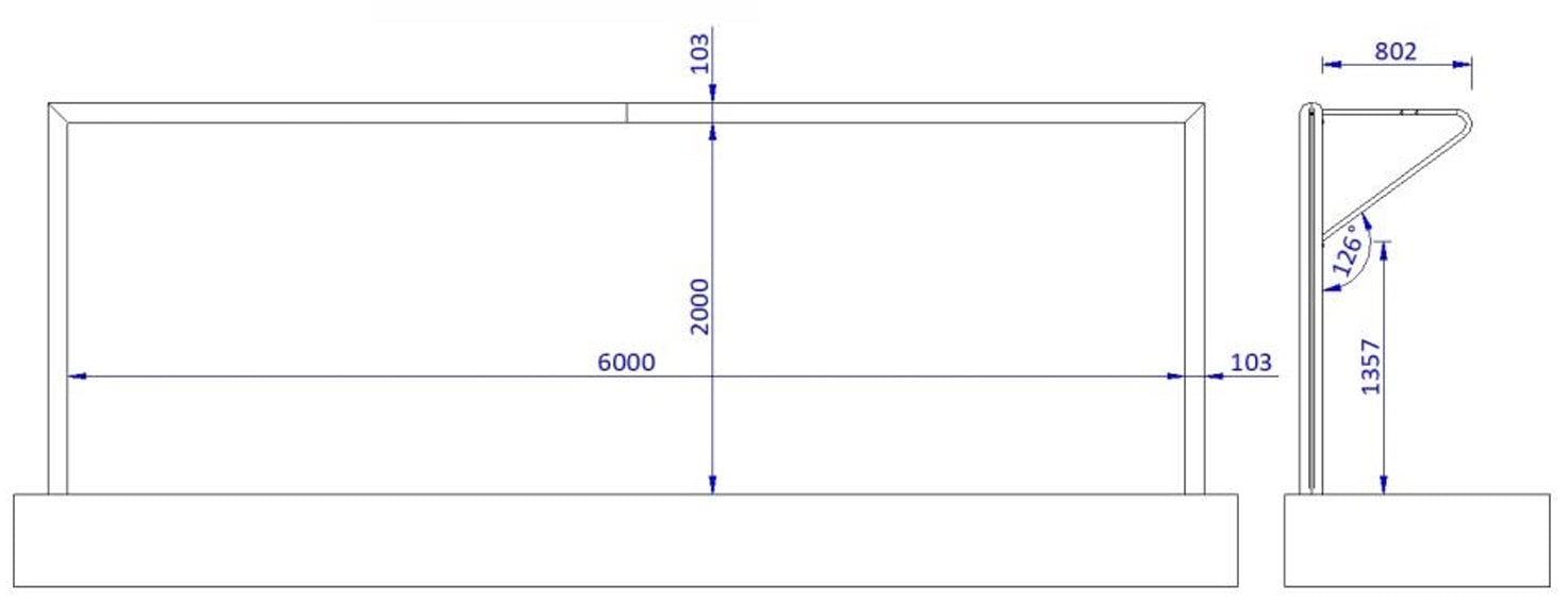 Fußballtor in Bodenhülsen - 6 x 2,1 m - Aluminium (2)
