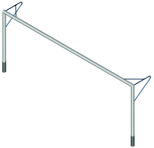 Jugenfußballtor 5 x 2m mit Bodenhülsen - Alu - 120 x 100mm