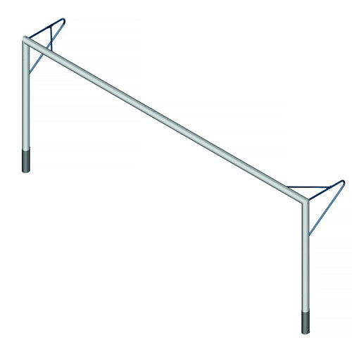Jugenfußballtor 5 x 2m mit Bodenhülsen - Alu - 120 x 100mm