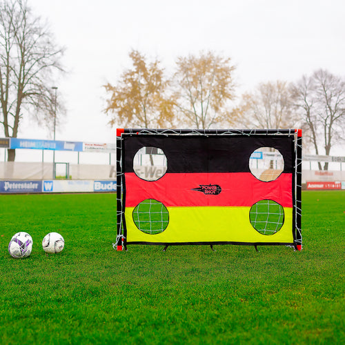 Fußballtor (1,8 x 1,2m - uPVC) + Schusswand