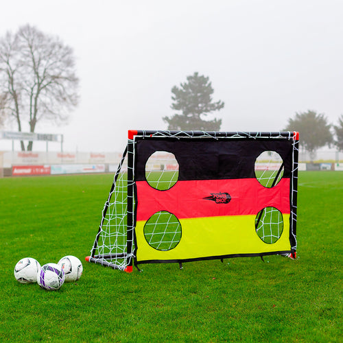 Fußballtor (1,8 x 1,2m - uPVC) + Schusswand